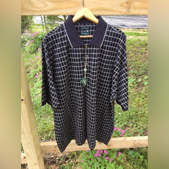 NWT BOLLE XXL Black and White Golf shirt - Picture 1 of 6